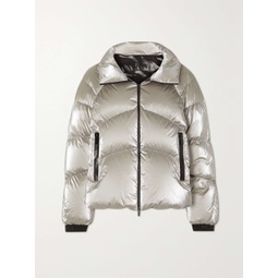 MONCLER Avoriaz quilted metallic shell down jacket