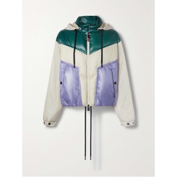 MONCLER GRENOBLE Ledi hooded color-block quilted shell down jacket