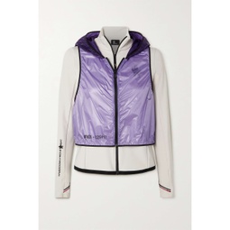 MONCLER GRENOBLE Convertible hooded shell and stretch tech-jersey jacket