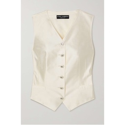 DOLCE&GABBANA Embellished silk-satin vest