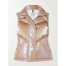MONCLER Faucille quilted metallic shell down vest