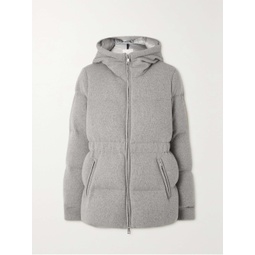 MONCLER Daval hooded quilted cashmere-blend down jacket