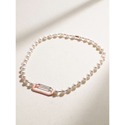 EEERA 18-karat white gold pearl choker
