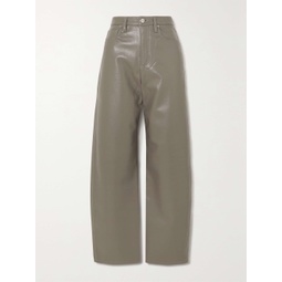 GOLDSIGN The Hayne recycled leather-blend straight-leg pants