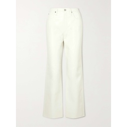 GOLDSIGN The Multi Stitch recycled leather-blend straight-leg pants