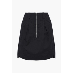 Hera pleated cotton mini skirt
