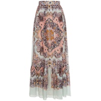Paisley-print cotton and silk-blend voile maxi skirt