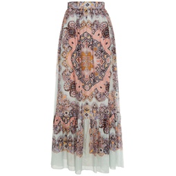 Paisley-print cotton and silk-blend voile maxi skirt
