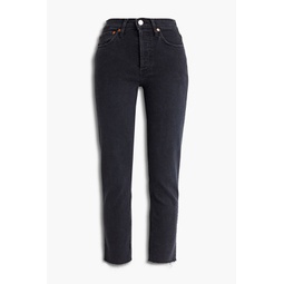 Cropped high-rise skinny jeans