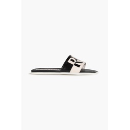 Call Me Vivier two-tone leather slides