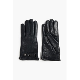 Textured-leather gloves