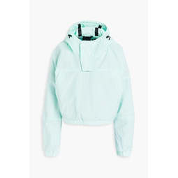 Cropped shell hooded jacket