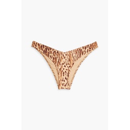 Leopard-print low-rise bikini briefs