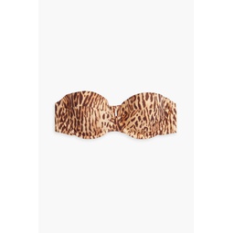 Leopard-print bikini top