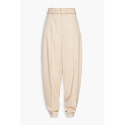 Taavi belted wool-twill tapered pants