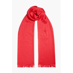 Frayed gauze scarf