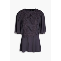 Lapao embroidered crepe top