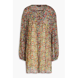 Orion floral-print silk-georgette mini dress