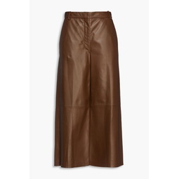 Travis cropped leather wide-leg pants