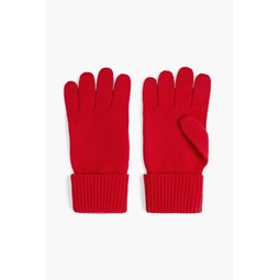 Icon appliqued wool gloves