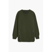 Button-detailed wool sweater