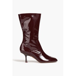 Patent-leather ankle boots