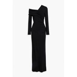 Dolores one-shoulder stretch-jersey maxi dress