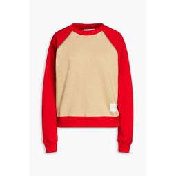 Two-tone organic cotton-fleece sweatshirt