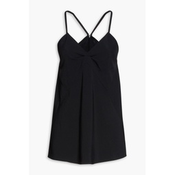 Pleated twill camisole