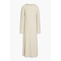 Ribbed wool and cashmere-blend hooded midi dress