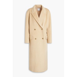 Mystere double-breasted brushed wool-felt coat