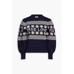 Luciano intarsia wool-blend sweater