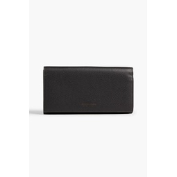 Pebbled-leather continental wallet