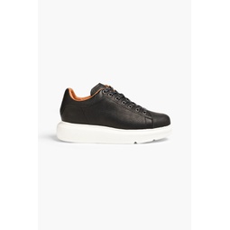 Leen shearling-lined pebbled-leather sneakers