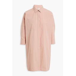 Oversized cotton-blend poplin shirt