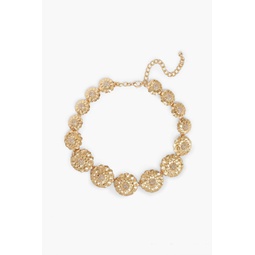 Gold-tone and crystal necklace