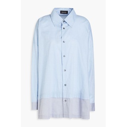 Two-tone cotton-poplin shirt