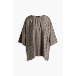 Checked wool and cashmere-blend top