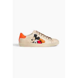 + Disney Ace printed leather sneakers