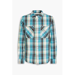 Jack checked cotton-flannel shirt