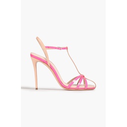 Tiffany two-tone patent-leather sandals