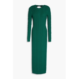 Eire open-back cable-knit midi dress