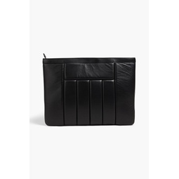 Padded leather pouch