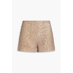 Embellished tulle shorts