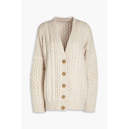 Lena cable-knit wool cardigan