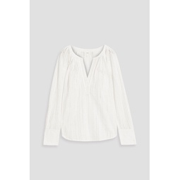Nomad pleated broderie anglaise top