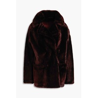 Double-breasted shearling coat
