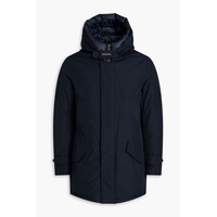 Cotton-blend shell hooded down parka