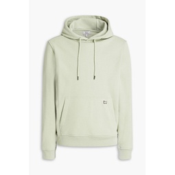 French cotton-blend terry hoodie