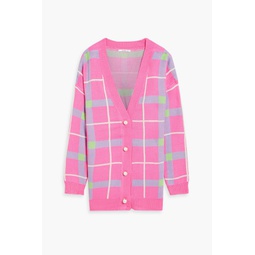 Cecily checked jacquard-knit cardigan